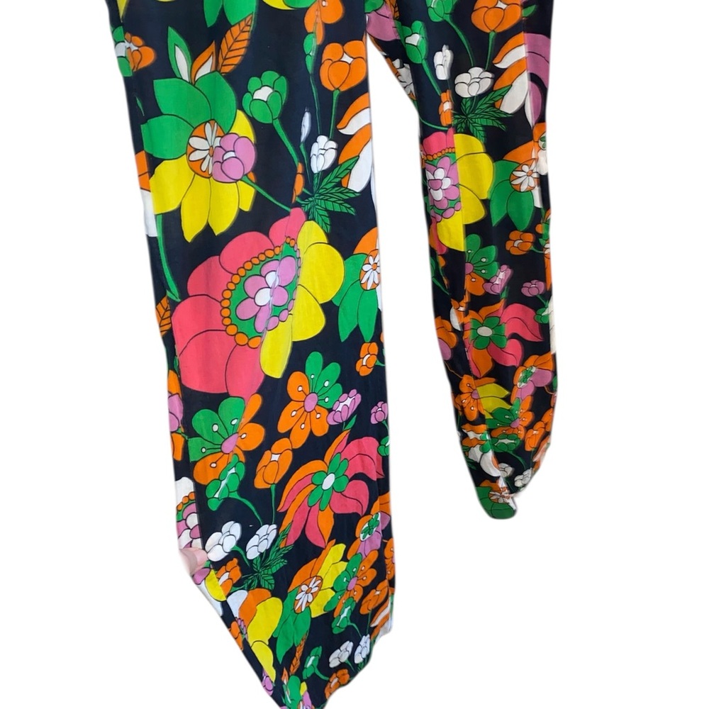 Dodo Bar Or Groovy Colorful Floral Cotton Pants 
Boho Hippie Disco resortwear - Picture 11 of 16